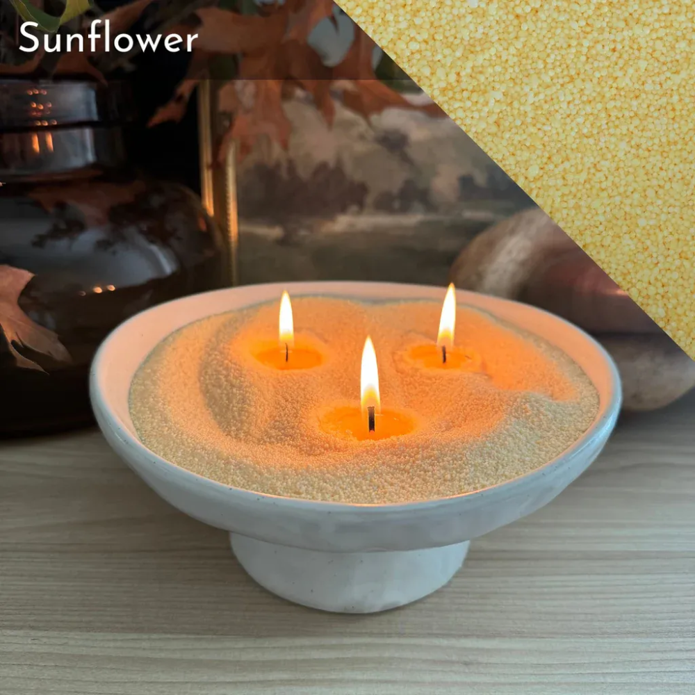 Vela de Arena Amarilla Sunflower