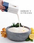 Vela de perlas aromática con olor a ámbar y citricos 